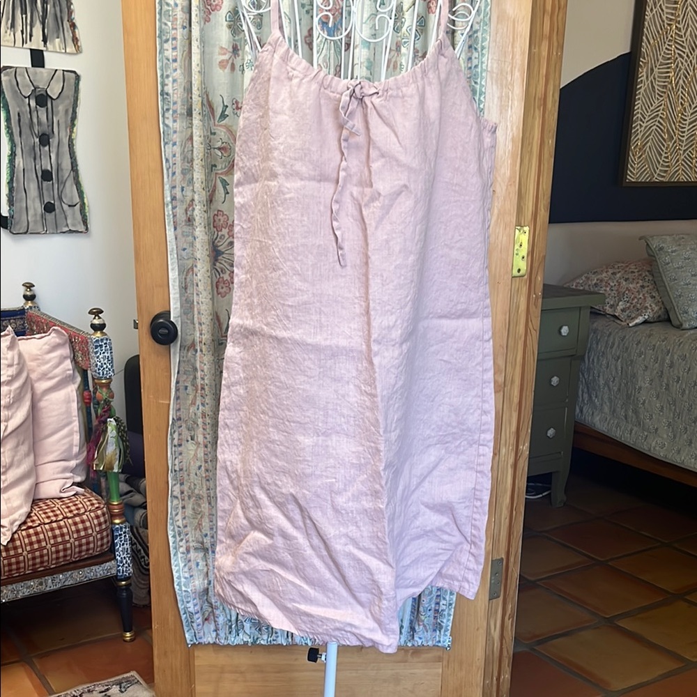 Pink linen coverup or nightgown